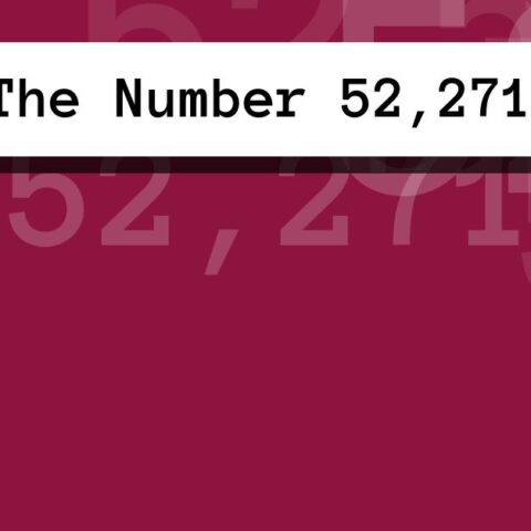 About The Number 52,271
