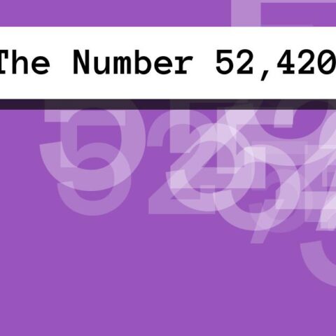 About The Number 52,420