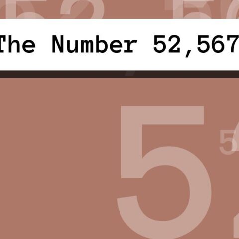 About The Number 52,567