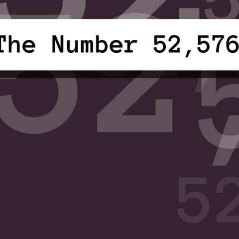 About The Number 52,576