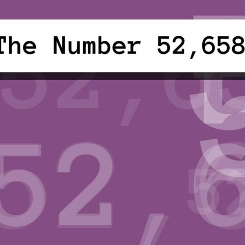 About The Number 52,658