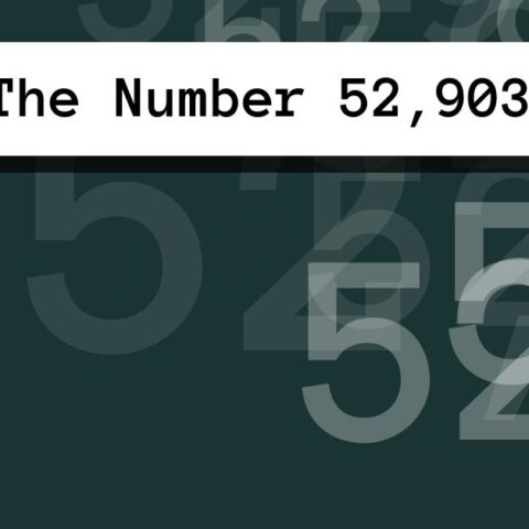 About The Number 52,903