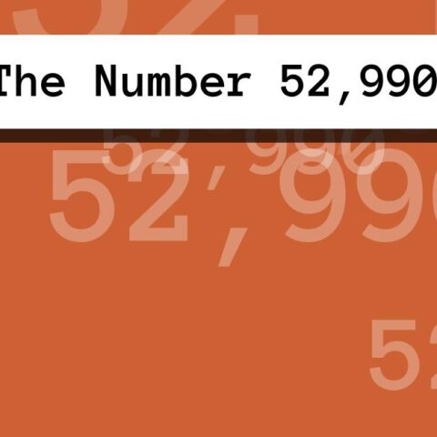 About The Number 52,990