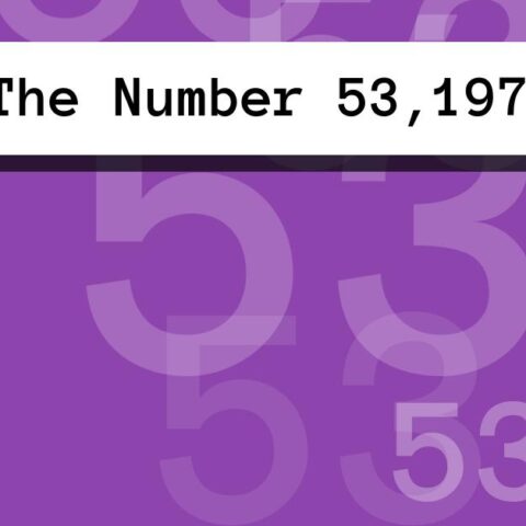 About The Number 53,197