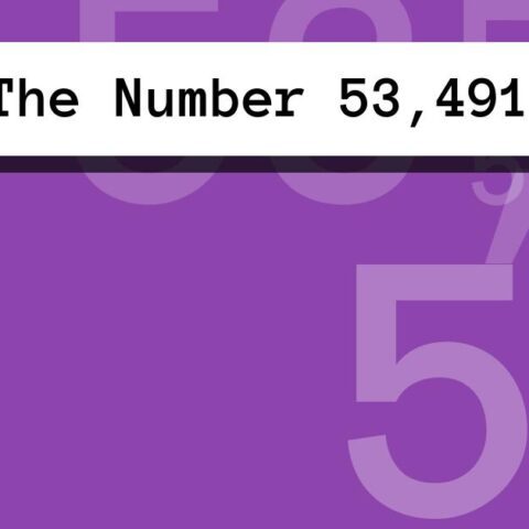 About The Number 53,491