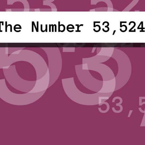 About The Number 53,524