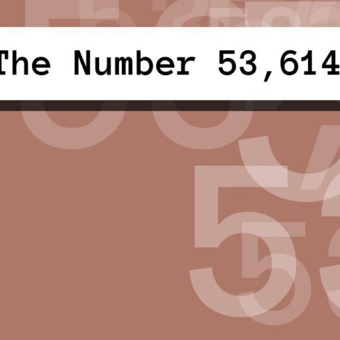 About The Number 53,614
