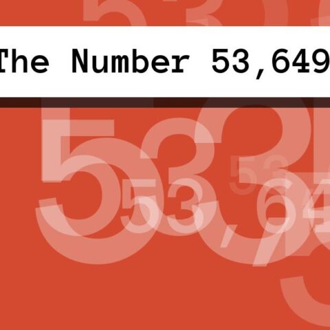 About The Number 53,649