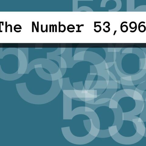 About The Number 53,696
