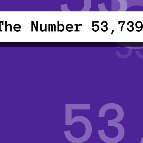 About The Number 53,739