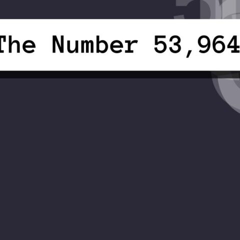 About The Number 53,964