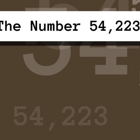 About The Number 54,223