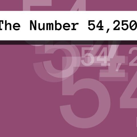 About The Number 54,250