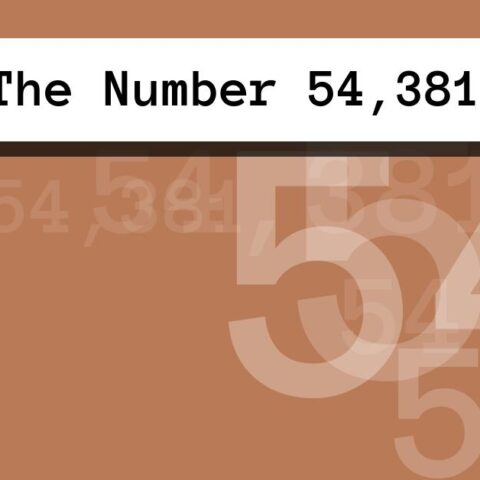 About The Number 54,381