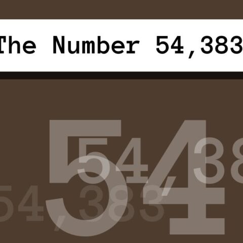 About The Number 54,383