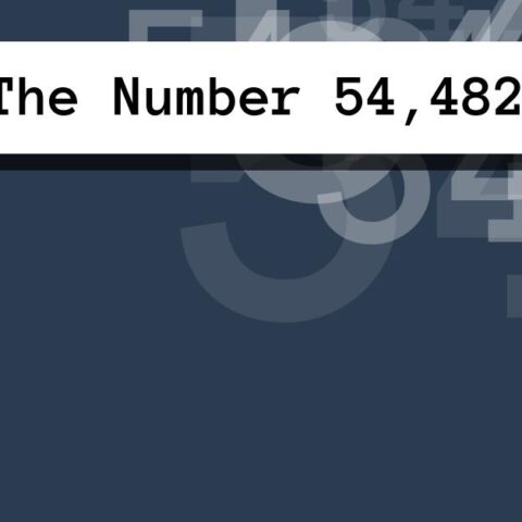 About The Number 54,482