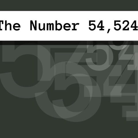 About The Number 54,524