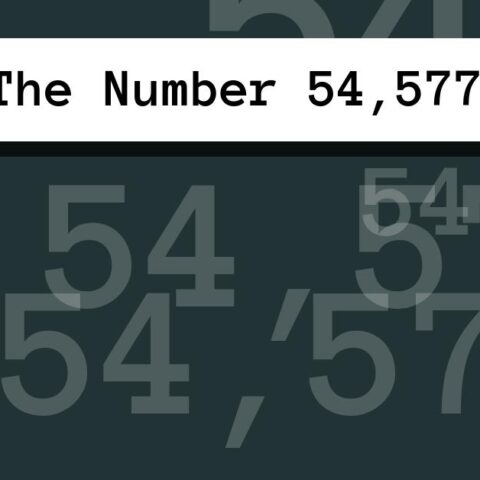 About The Number 54,577