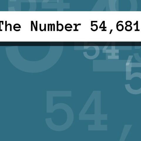 About The Number 54,681