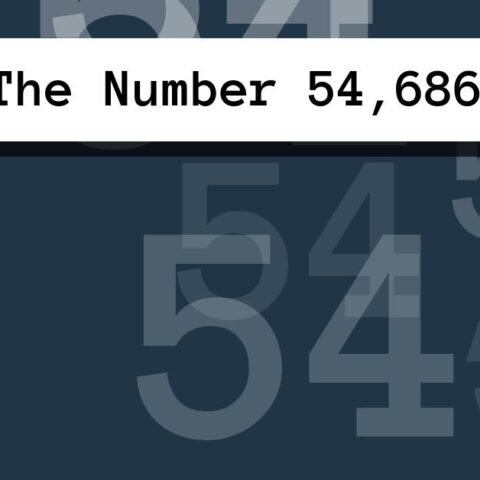 About The Number 54,686