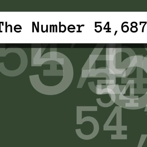 About The Number 54,687