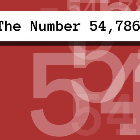 About The Number 54,786