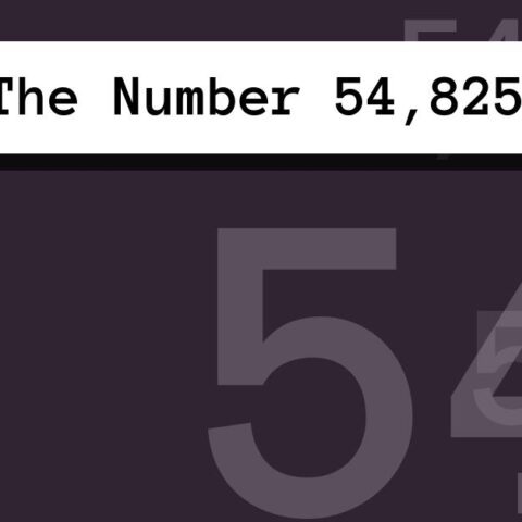 About The Number 54,825