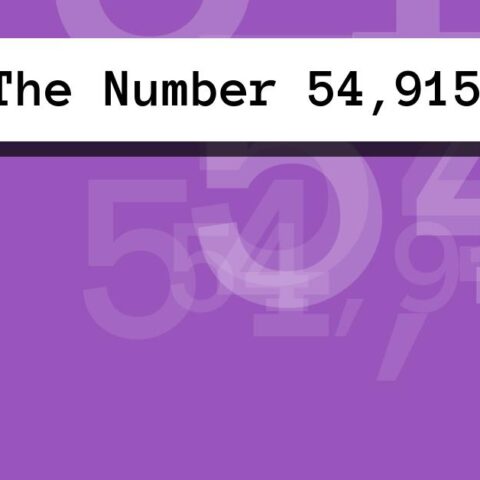 About The Number 54,915