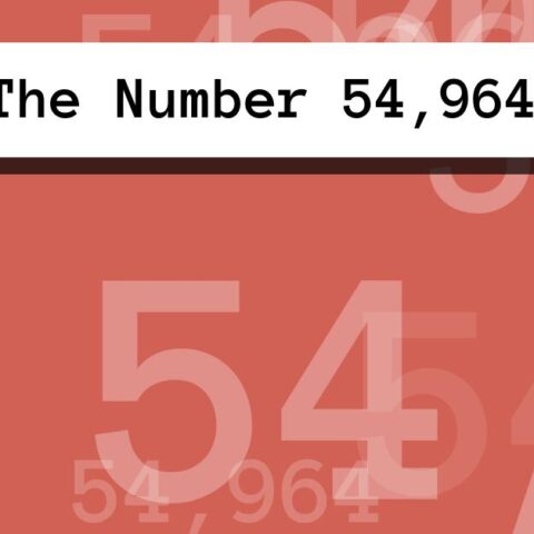 About The Number 54,964