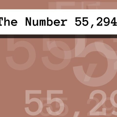 About The Number 55,294