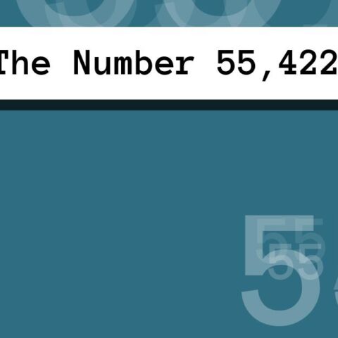 About The Number 55,422