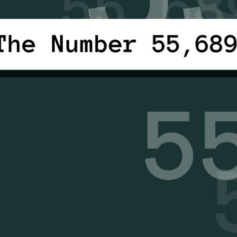 About The Number 55,689