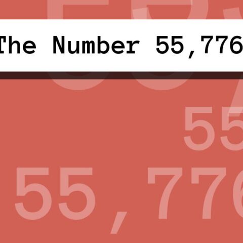 About The Number 55,776