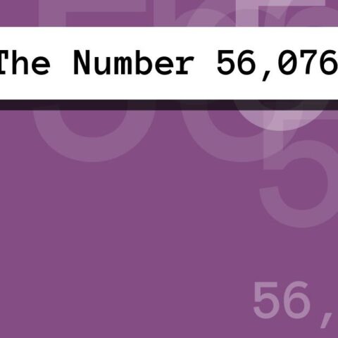 About The Number 56,076