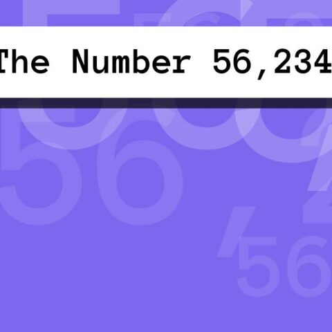 About The Number 56,234
