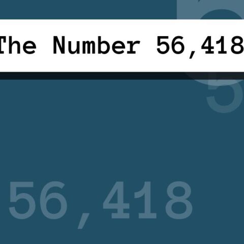 About The Number 56,418