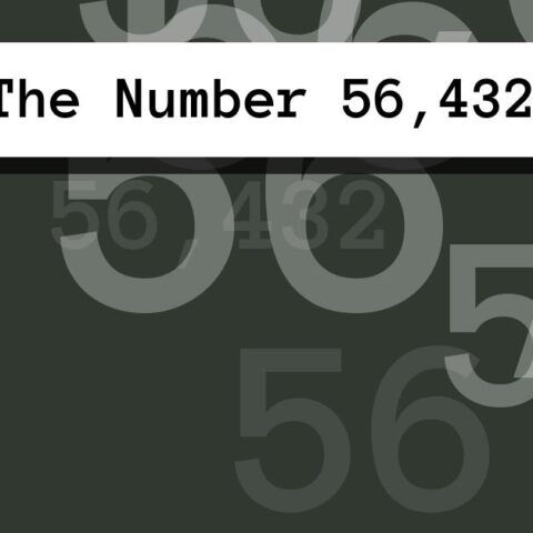 About The Number 56,432