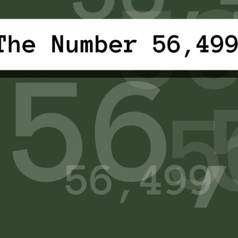 About The Number 56,499
