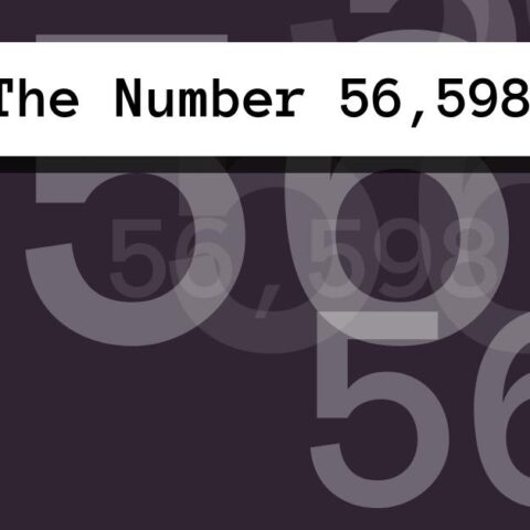 About The Number 56,598
