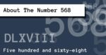 About The Number 568