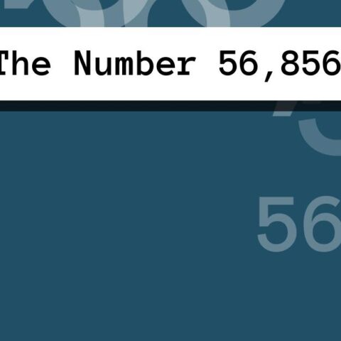 About The Number 56,856