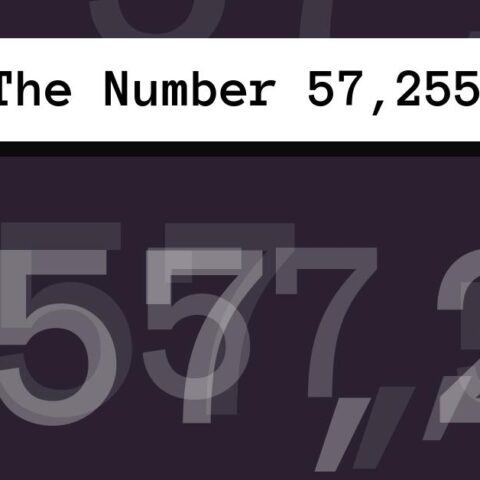 About The Number 57,255