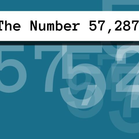 About The Number 57,287