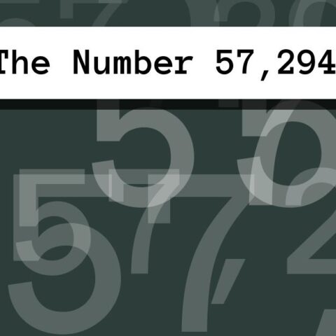 About The Number 57,294
