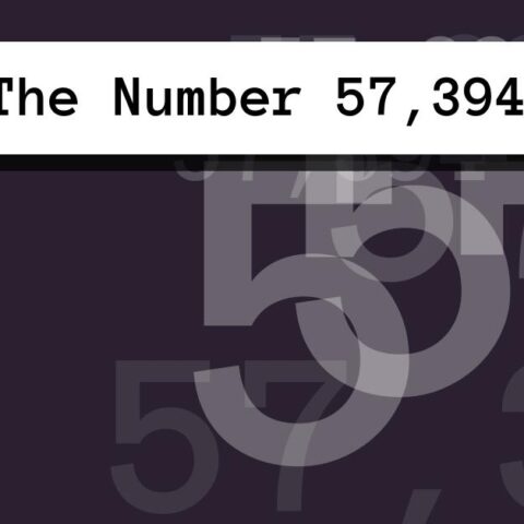 About The Number 57,394