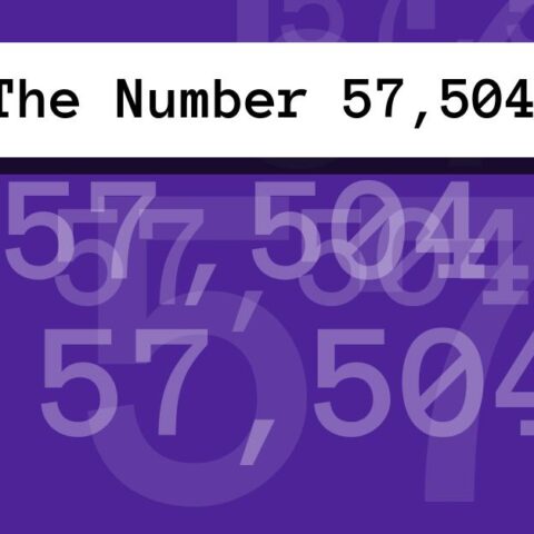 About The Number 57,504