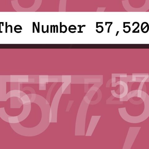 About The Number 57,520