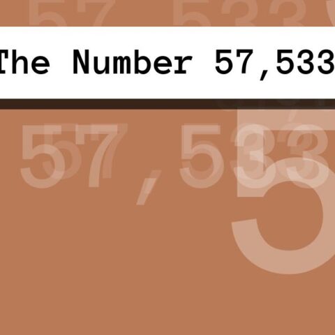 About The Number 57,533