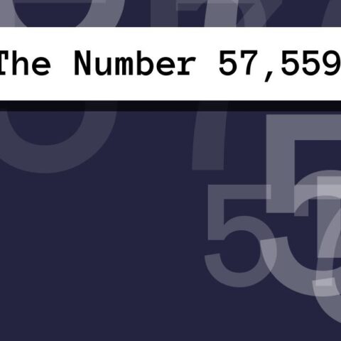 About The Number 57,559
