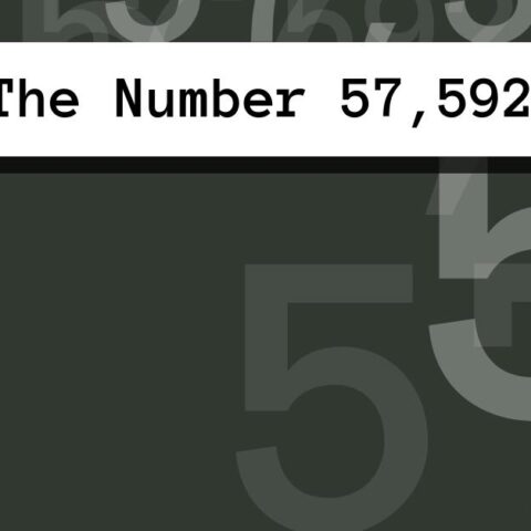 About The Number 57,592